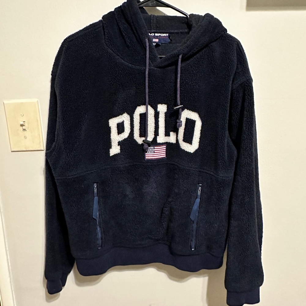 Vintage Polo Hoodie Fleece. Rare 90’s